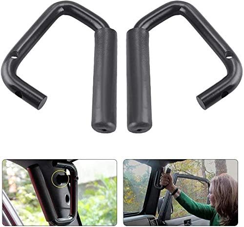 Anxingo Grab Handles Replacement for 2007-2017 Jeep Wrangler JK Unlimited Sport Sahara Freedom Rubicon 2 & 4 Door (Front)