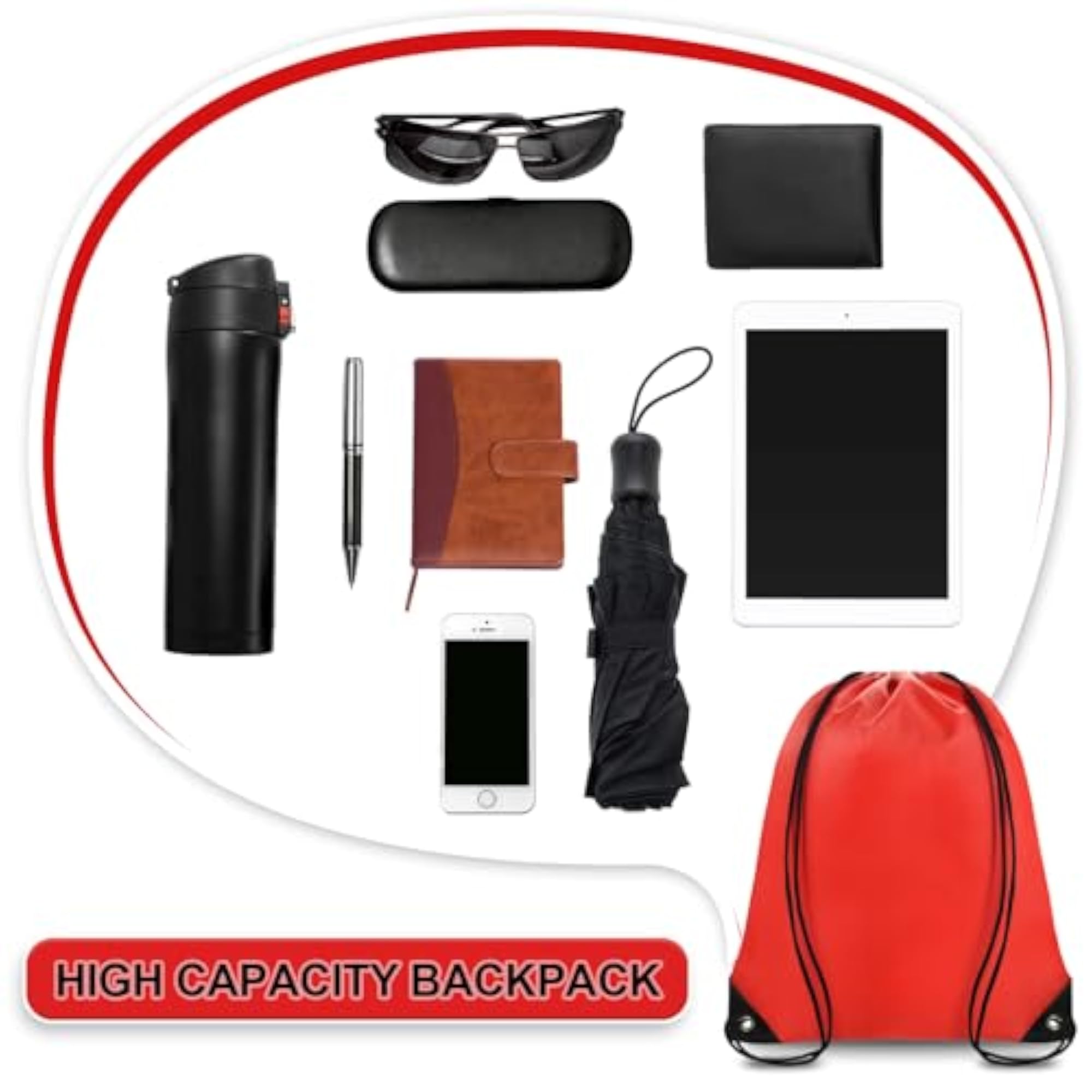 Drawstring Backpack for Men and Women
