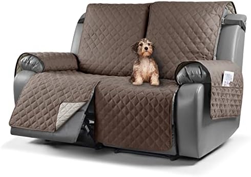 TAOCOCO Recliner Sofa Covers, Sofa Cover Waterproof Protector, Chair Covers For Armchairs With Side Pocket(2 Seater,Dark Grey)