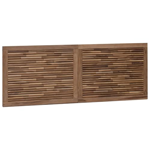 vidaXL Tête de lit Naturel Bois de Teck Massif, Tête de lit stylée, Bois Teck Rustique...