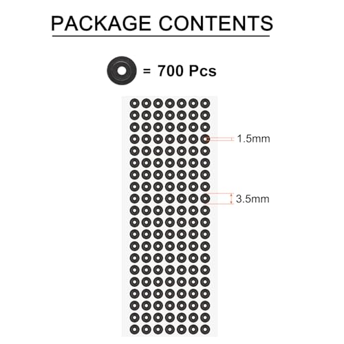 QUARKZMAN 700 Stück 3D Scanner Marker 1,5 mm für 3D Scanner, 3D Tracking Dots Referenzpunktmelder, 3D Ziel, diffuse Reflexionsmarker für 3D Scanner und optisches Tracking