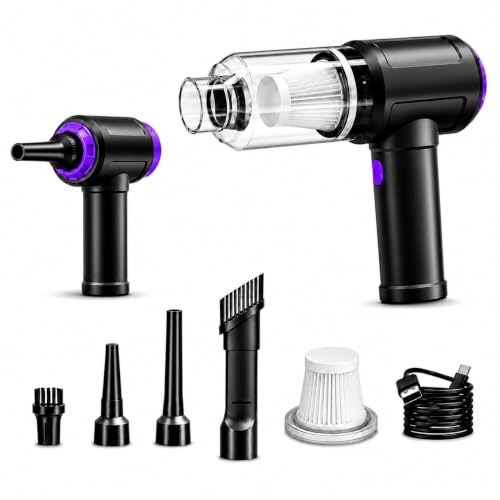 14.5KPA Computer Keyboard Vacuum Cleaner & 110000RPM Electric Air Duster 3-in-1
