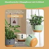 Cnwinu 3 sztuki wiszące doniczki, plastikowe doniczki, metalowy łańcuch z haczykiem, zdejmowane wiszące doniczki, wisząca doniczka do wnętrz, wisząca doniczka na zewnątrz, ogród, dekoracja ścienna