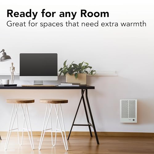 Image of Broan-NuTone 194 High Capacity Wall Heater, White Painted Grille, 3000 /1500 Watt 240 VAC, Covers 300 sq. ft. at Factory Wired Voltage