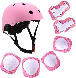 Szulight Kids Protective Gear Set Adjustable Helmet Knee Elbow Pads Wrist Guards Pads