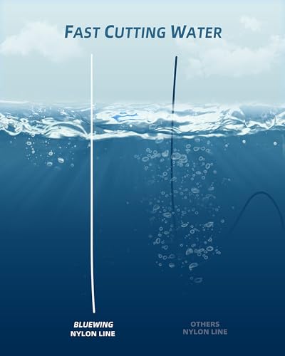 Image of BLUEWING Monofilament Fishing Line Clear Mono Fish Wire Thin Diameter String 6-400 lbs, 50-3000 Yards