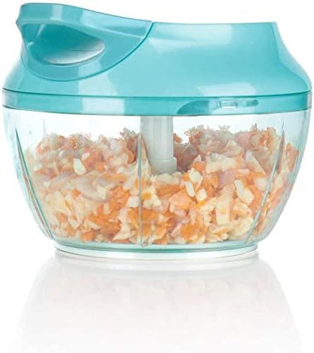 Ourokhome Manual Vegetable Chopper Grinder- Hand Pull Food Slicer for Garlic, Onion,Tomato(2 Cup)