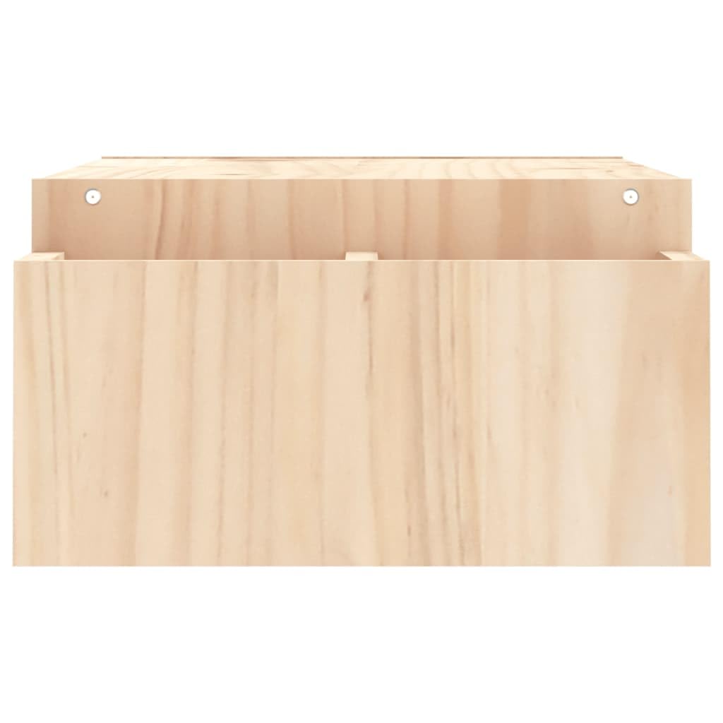 Supporto per monitor in legno di pino massiccio, 100 x 27,5 x 15 cm, scrivania con 4 ripiani, per posto di lavoro, ufficio, casa, organizzazione ergonomica e spazio di archiviazione