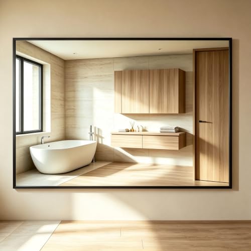 DUMOS Bathroom Mirror for Over Sink, 48"x30" Rectangle Wall Mount Mirror