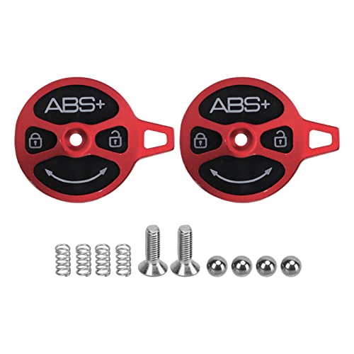 Zoeyilan 2 Sets Front Fork Airtight Cover, Bike Fork Lock Cap, Bike Air Gas Fork Value Cover, Red Full CNC Aluminum Alloy Replaceable Electroplating Process Bike Accessories