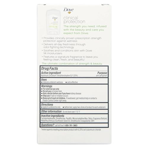 Dove Clinical Protection Desodorante Antitranspirante Sólido 1.70 oz Pack 6 miniatura 7