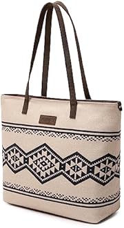 Montana West Wrangler Tote Bag for Women Canvas Shoulder Handbag Aztec Purse