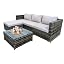 Grey Rattan+light Grey Cushion
