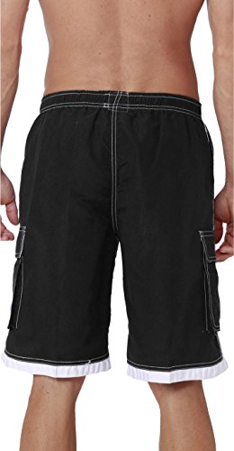 Men's Quick Dry Swim Trunks Cargo Water Shorts with Mesh Lining3
