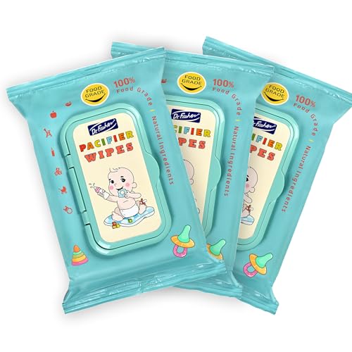 Image of Dr. Fischer Pacifier Wipes, 100% Food Grade, Non-toxic for Bottles, Paci, Toys, Pumps, and More
