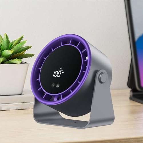 Générique Fan USB, fans de bureau Petits silencieux, Fan portable pour voyager avec 5 vitesses, Accessoires de refroidissement réglables pour la chambre de camping de camping – Image 4