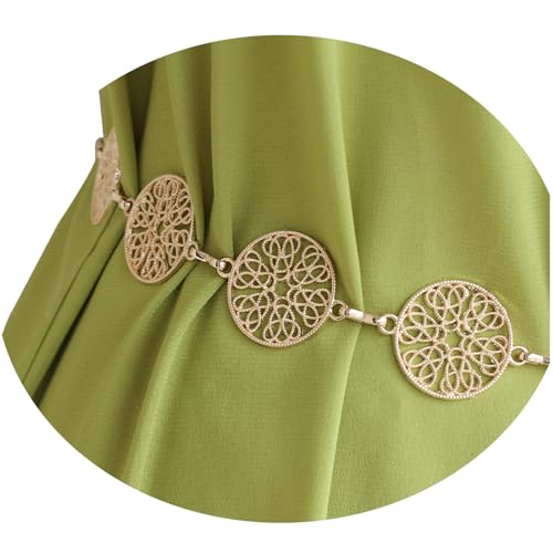 Ralcosuss Metal Gold Siver Belly Waist Chain Belts for Jean Pant Dress Skirt Body Jewelry Costume Accessory