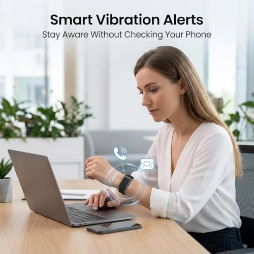 Image of Loop Smart Band Health & Fitness Tracker ECG PPG Body Temperature, HRV Analysis, 30+ Sports Modes, Sleep and Stress Monitor, Subscription Free Screenless Smart Bracele (Black)
