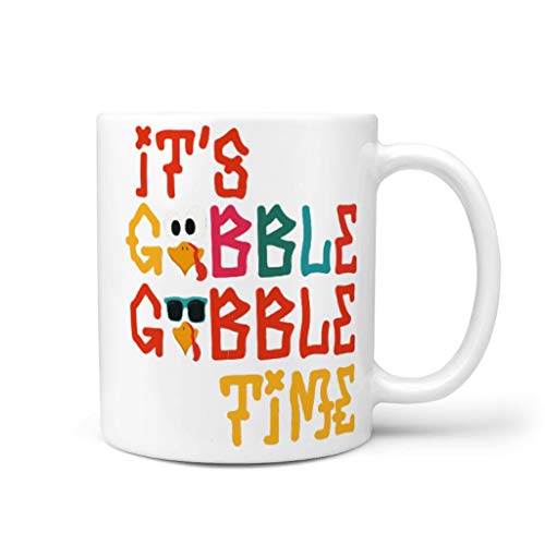 Generic Branded Office It;s Gobble Becher mit Griff, glatte Keramik-Tassen, Retro-Stil, Geschenk für Freunde, weiß, 313 ml Cover