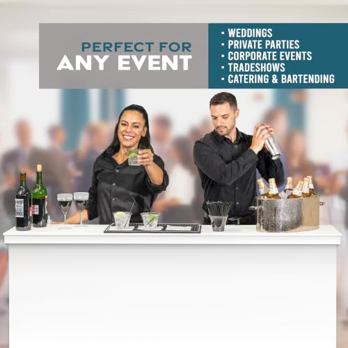 Image of GoBar Elite Heavy-Duty Portable Bar Table - White or Black