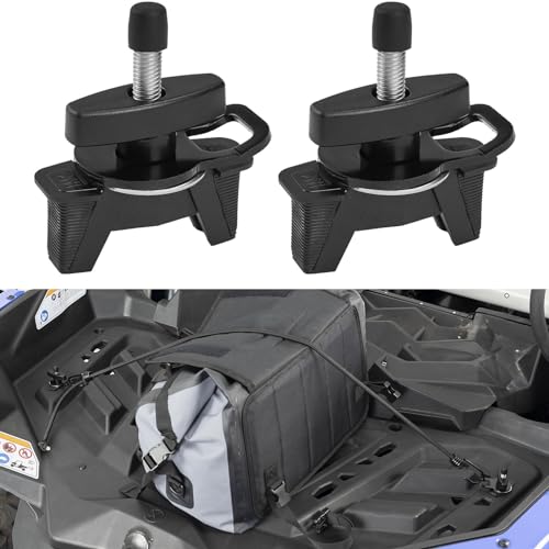 KEMIMOTO Expandable Anchor Mount Tie Down Anchors Cargo Anchor Bed Tie Down Tab Kit Compatible with Can-Am Maverick Defender Sea-Doo 2PCS