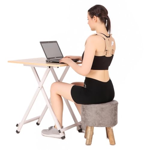 Image of Clavicle Support Fully Adjustable Upper Back Support Durable Posture Brace for Shoulder (M)