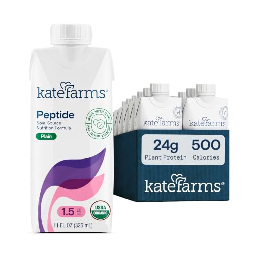 KATE FARMS Organic Adult Peptide 1.5 Formula, Plain, Sole-Source, Hydrolyzed