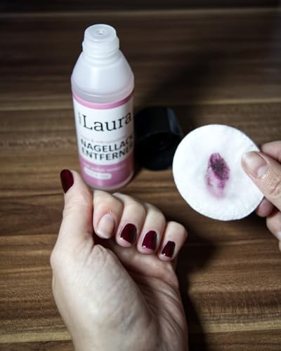 Ream Laura zmywacz do paznokci bez acetonu do delikatnego i niezawodnego usuwania lakieru do paznokci, szczególnie odpowiedni do łamliwych paznokci, 100 ml