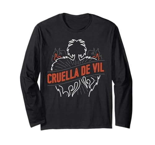 Cruella De Vil Disney t-shirt manches longues cadeau original pour fan de mode