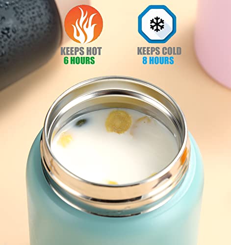 Mr.dakai Kids Thermoses For Hot Food, Small Soup Containers, 9.5 Oz Leak-Proof Stainless Steel Insulated Food Jar Children Lunch, Thermal Containers For Toddlers Or Girls Back To School, White #TOP2