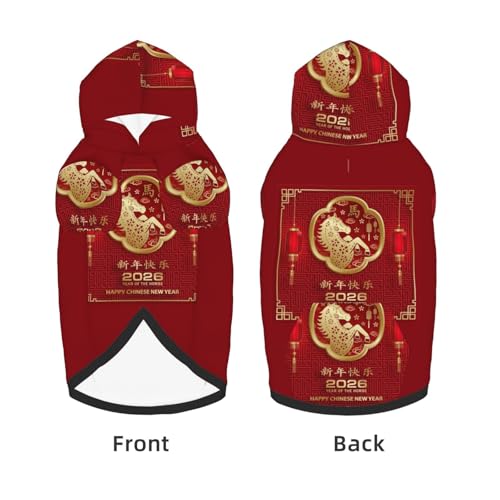 Sudadera con capucha para perro XXL year of the horse miniatura 6