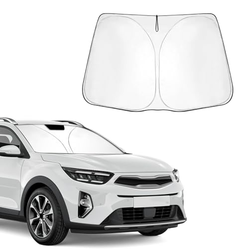 BSTW Parasol de Parabrisas para Kia Stonic 2018-2025, Parasol Plegable con Aislamiento Térmico y Protección UV, Compatible con Kia Stonic GT-Line S