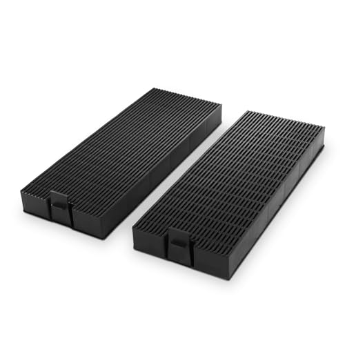 DEKAROX Aktivkohlefilter Set 250x95mm für Gorenje 182192 Candy Hoover 49016876 Samsung DG81-00559A Dunstabzugshauben Kohlefilter 2er Pack