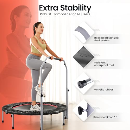 Bcan BC-FT001HBK-FBA 40/48 Inch Foldable Mini Trampoline Max Load 330Lbs/440Lbs thumb #4