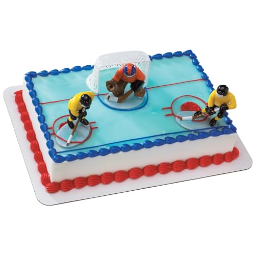 Hockey FaceOff DecoSet Cake Decoration by DecoPac - Used condition - US$7.32