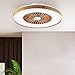 Ventilateur Plafond Avec Lumiere Bois Lustre Ventilateur Intégré Silencieux Plafonnier Ventilateur Telecommande Dimmable Plafonnier Ventilateur Led 3 Vitesses Deco Lampe Plafond 60cm