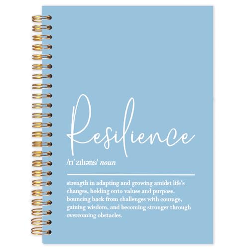 Journal de résilience bleu pour écriture positive et notes de bureau