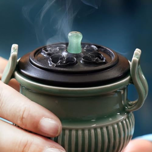 Brûleur d'encens en céladon TUSUOD pour méditation et aromathérapie