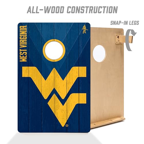 YouTheFan NCAA West Virginia Mountaineers 2’ x 3’ Wood Cornhole Game by YouTheFan - Image 4