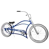Tracer Siena Chopper Stretch Cruiser GT Bike for Adults 26 Inch BMX Bicycles with Hi-Rise Handlebar Single Speed Adult Recumbent Bikes (BL)