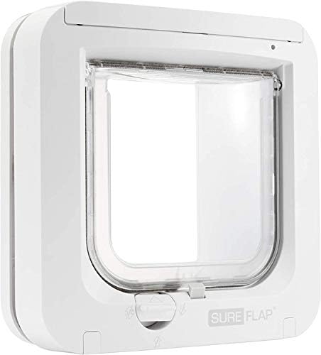 SureFlap - Sure Petcare Microchip Cat Flap, White, Scans Pet's ID on Entry, Check Your Cat's Size,Flap Opening is 4 3/4” (H) by 5 5/8” (W)