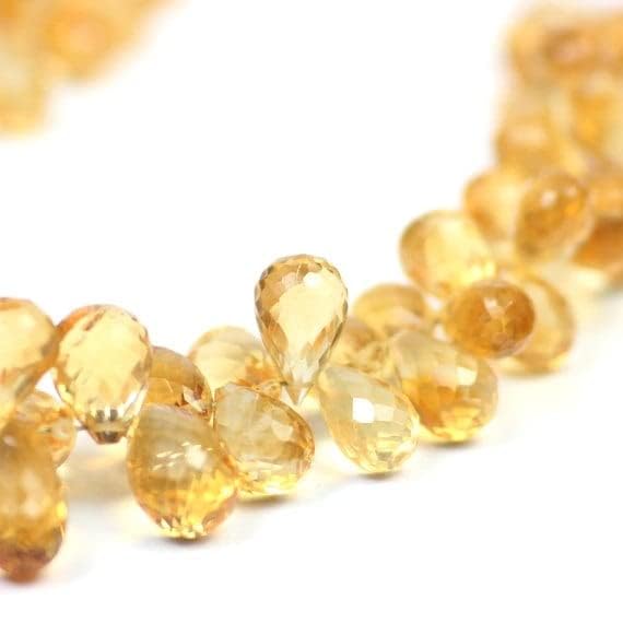 Goutte citrine facettée 9-11mm pour remplacer vos perles ternes - 4