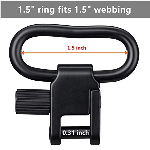 Image of VVAAGG Sling Swivel Mount 1 1.25 1.5 inch Two-Point Sling Attachment Clips