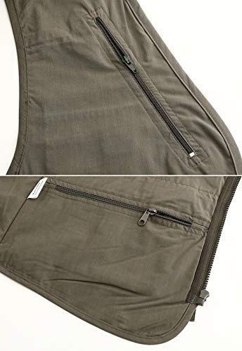 Hbufnha Outdoor Vest For Men Work Fishing Travel Safari Ranger Vest Multi Pockets Vest Jacket For Hunting Hiking 01-Gy-L #TOP6