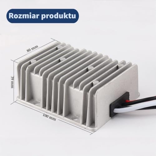 Konwerter Reduktor DC 36V 48V do 12V 30A 360W IP68 Wodoodporny Transformator 20-60 V do 12 V Przetwornica napięcia Samochodowego Regulator napięcia Buck Converter Moduł zasilania