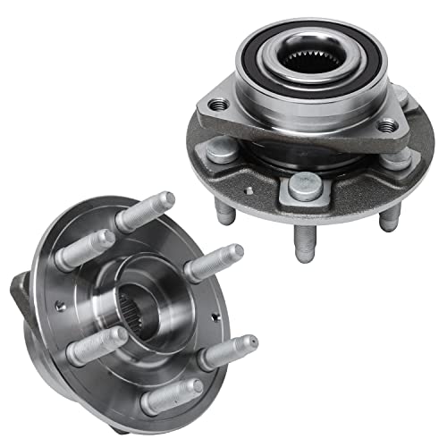Image of Detroit Axle - 4WD Rear Wheel Bearing Hubs for GMC Acadia Chevy Traverse Enclave XT5 XT6 Wheel Bearing and Hubs Assembly 2018 2019 2020 2021 2022 Replacement Pair Hubs