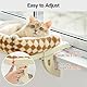 MEWOOFUN Katzen Hängematte Fenster Katzenbett Fensterbank für Katzen - 50x36cm Katzenbett für Heizung Katzen Hängematte mit mit weichem Bett Abnehmbarem Saugnapffrei hält 18kg (Braun L- mit Bett)