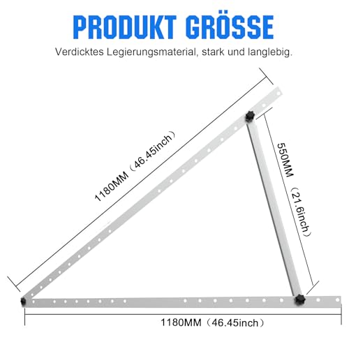 2 Sets Solarpanel Halterung Solarmodul Halterung Balkonkraftwerk 118cm für Solarpanel 100W-600W, Winkel Einstellbar 0-90° Halterung für Dachhalterungen Solarmodule (118 cm Solarmodulhalterung)
