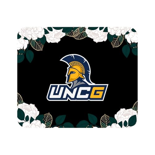 Mouse Pad, Fabric, University of North Carolina at Greensboro Standard/Floral White