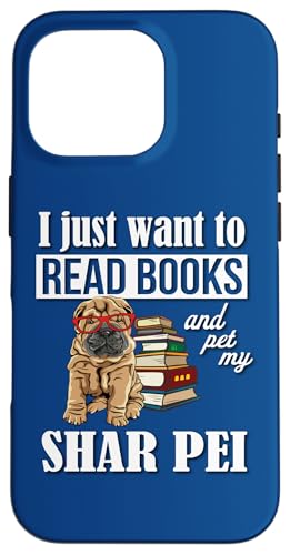 Kids Womens Girls Funny Read Books & Pet Shar Pei Lover �X�}�z�P�[�X iPhone 16 Pro �p